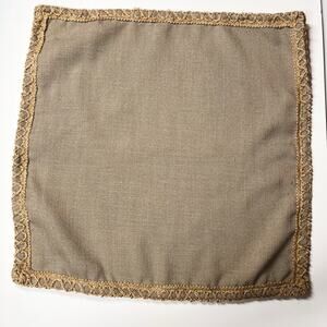 Phantoscope Linen Blend Decorative Pillow Sham /Cover 19X19 Dark Tan Neutral